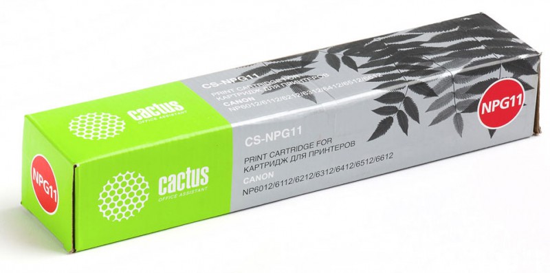 Картридж лазерный Cactus CS-NPG11 черный (5000стр.) для Canon NP6012/6112/6212/6312/6412/6512/6612