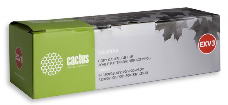 Картридж лазерный Cactus CS-EXV3 черный (15000стр.) для Canon IR 2200/ 2220/2220i/ 2800/ 3220/ 3220i/ 3300/ 3300i/ 3320/ 3320i