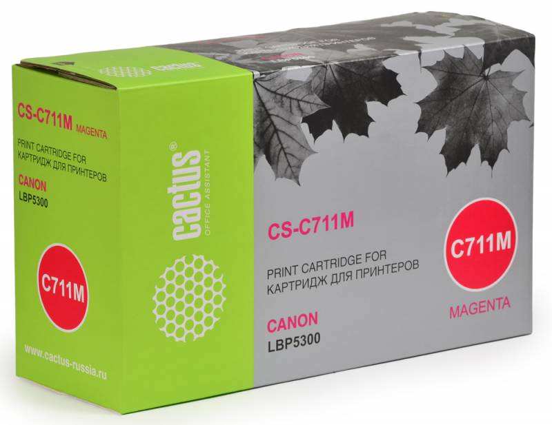Картридж лазерный Cactus CS-C711M пурпурный (6000стр.) для Canon LBP5300