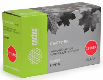 Картридж лазерный Cactus CS-C711BK черный (6000стр.) для Canon LBP5300