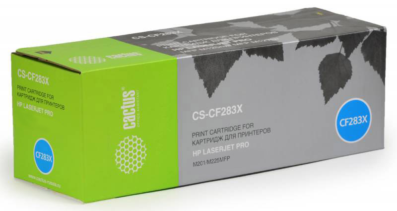 Картридж лазерный Cactus CS-CF283X черный (2200стр.) для HP LJ Pro M225dn/M201/M202