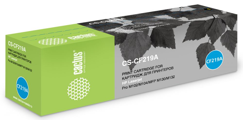 Блок фотобарабана Cactus CS-CF219A черный ч/б:12000стр. для M104a Pro/M104w Pro/M132a Pro/M132fn Pro HP