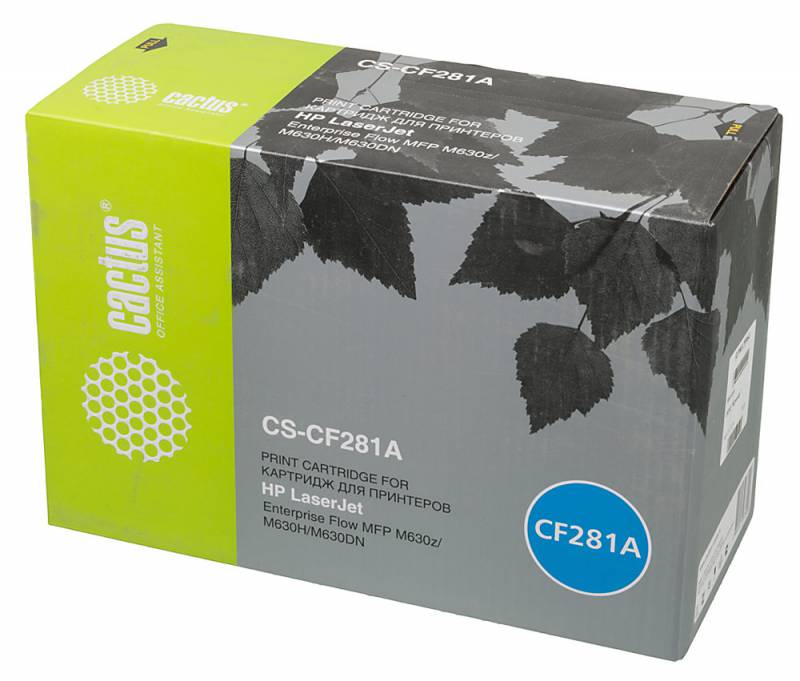 Картридж лазерный Cactus CS-CF281A черный (10500стр.) для HP LJ Enterprise M630/M604n/M605n/M606dn
