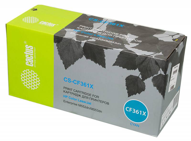 Картридж лазерный Cactus CS-CF361X голубой (9500стр.) для HP CLJ M552dn/M553dn