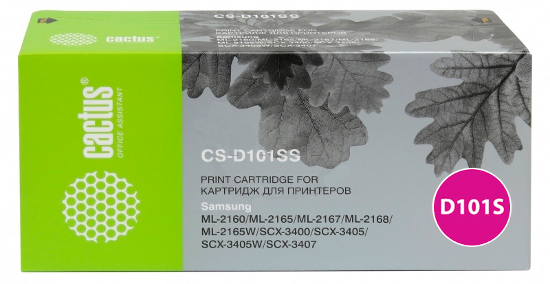 Картридж лазерный Cactus CS-D101SS черный (1500стр.) для Samsung ML-2160/2165/2167/2168/SCX-3400/3405
