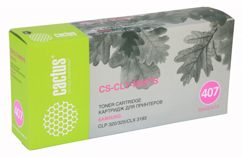 Картридж лазерный Cactus CS-CLT-M407S пурпурный (1000стр.) для Samsung CLP320/320n/325/CLX3185/3185n/3185fn
