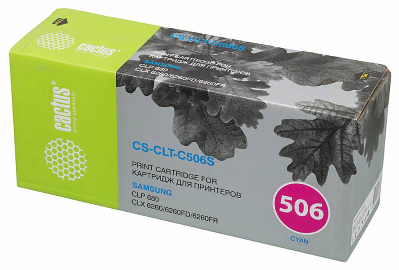 Картридж лазерный Cactus CS-CLT-C506S голубой (1500стр.) для Samsung CLP 680 CLX6260/6260FD/6260FR