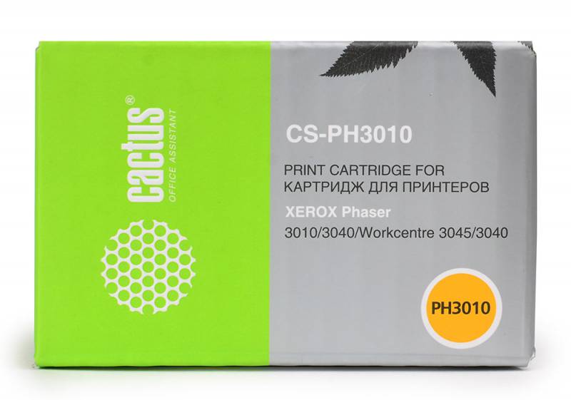 Картридж лазерный Cactus CS-PH3010 106R02181 черный (1000стр.) для Xerox Phaser 3010/WorkCentre 3045
