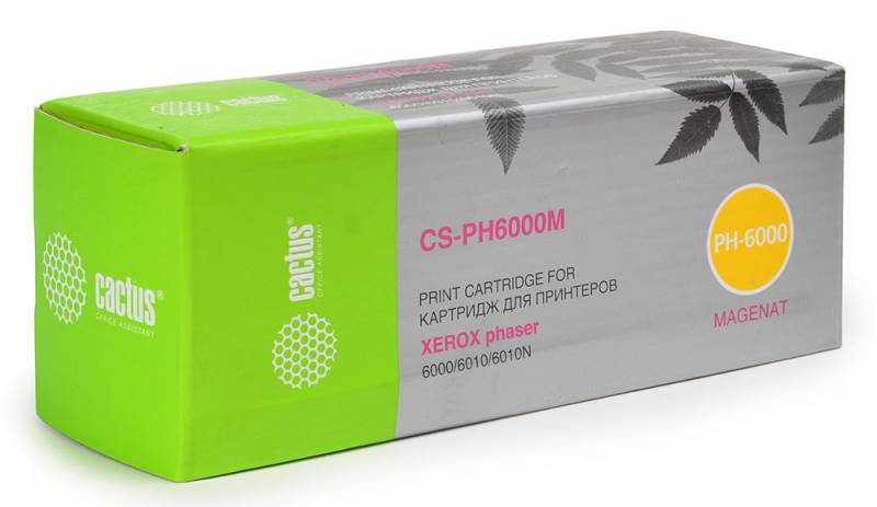 Картридж лазерный Cactus CS-PH6000M 106R01632 пурпурный (1000стр.) для Xerox Phaser 6000/6010