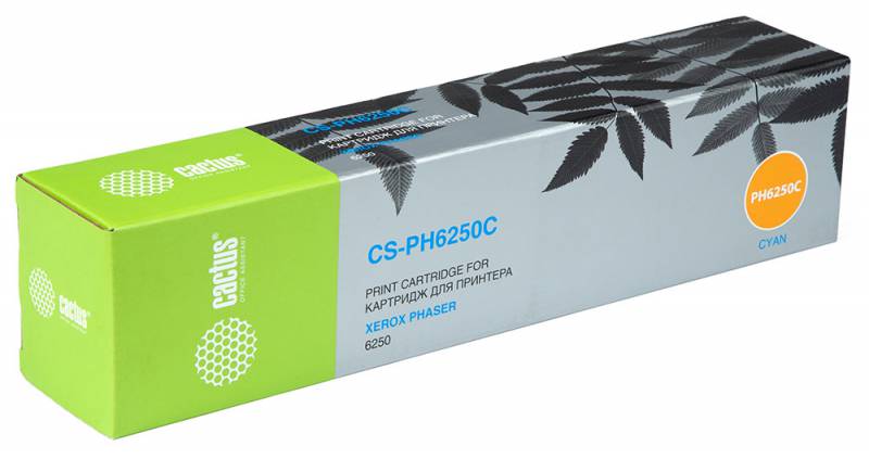 Картридж лазерный Cactus CS-PH6250C 106R00668 голубой (4000стр.) для Xerox Phaser 6250