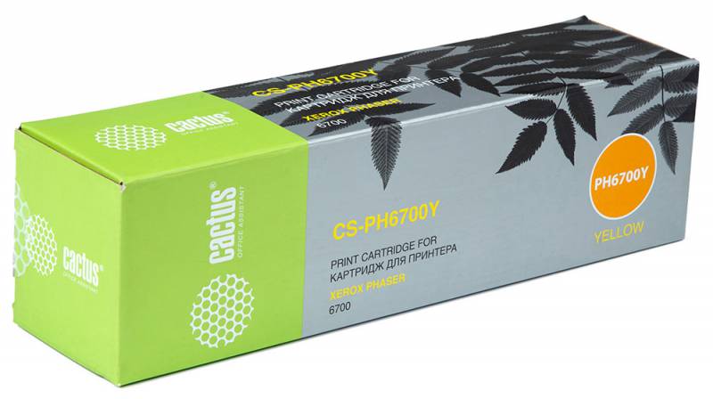 Картридж лазерный Cactus CS-PH6700Y 106R01525 желтый (12000стр.) для Xerox Phaser 6700