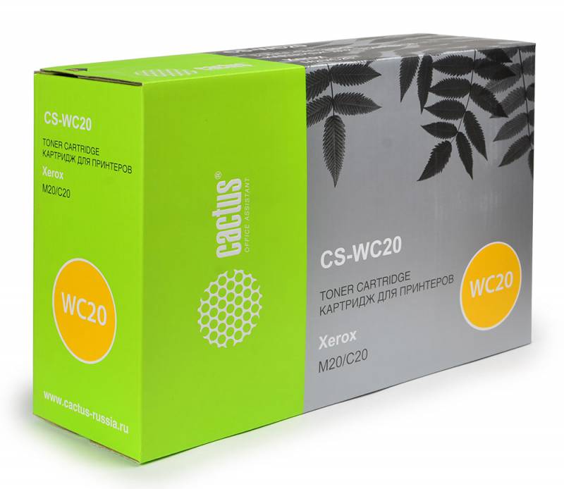 Картридж лазерный Cactus CS-WC20 106R01048 черный (8000стр.) для Xerox WorkCentre M20/CC C20