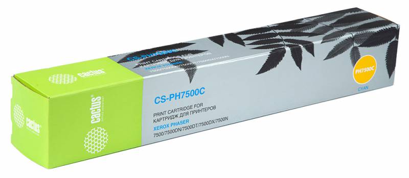 Картридж лазерный Cactus CS-PH7500C 106R01443 голубой (17800стр.) для Xerox Phaser 7500