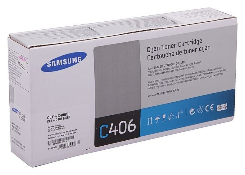Картридж Samsung CLP-360/365/368/CLX-3300/3305,1K, голубой